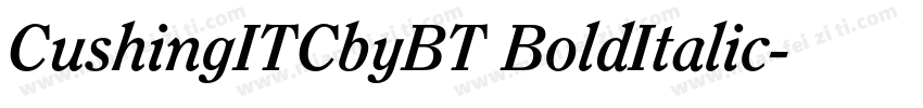 CushingITCbyBT BoldItalic字体转换